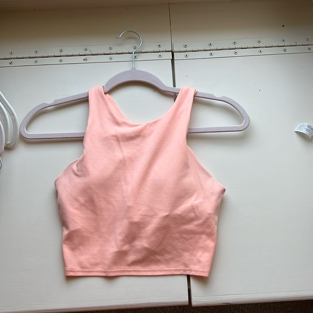 Peach beach athleta built in bra top